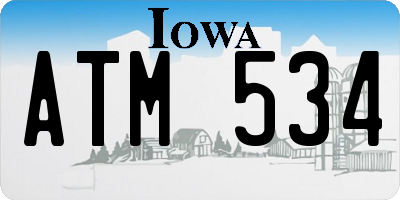 IA license plate ATM534