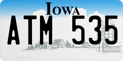 IA license plate ATM535