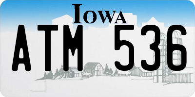 IA license plate ATM536