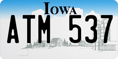 IA license plate ATM537