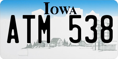 IA license plate ATM538