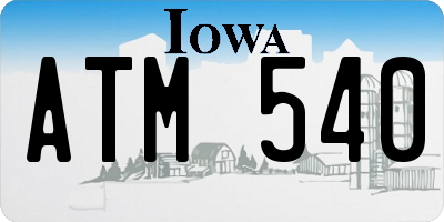 IA license plate ATM540