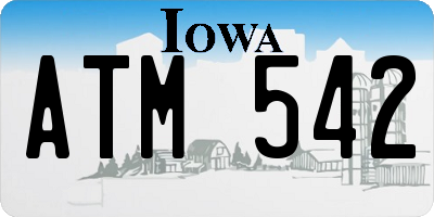 IA license plate ATM542