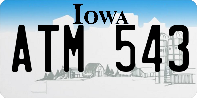 IA license plate ATM543