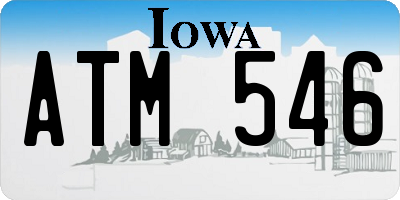 IA license plate ATM546