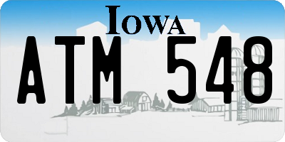 IA license plate ATM548