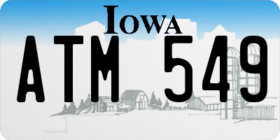 IA license plate ATM549