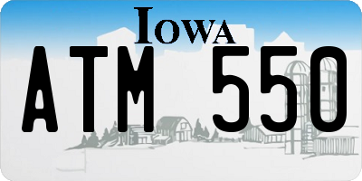 IA license plate ATM550