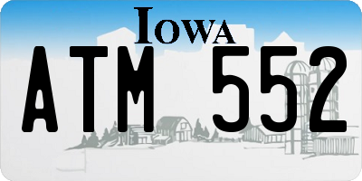 IA license plate ATM552