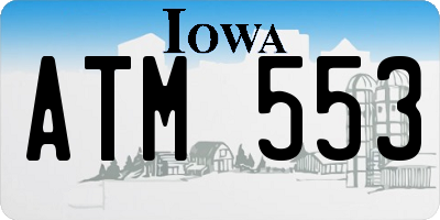 IA license plate ATM553