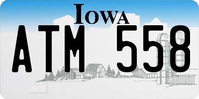 IA license plate ATM558