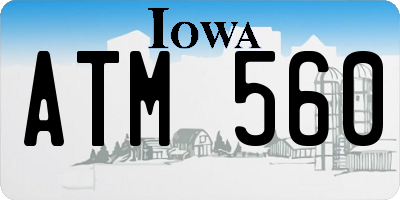 IA license plate ATM560