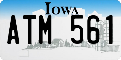 IA license plate ATM561