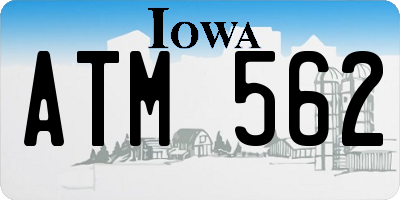 IA license plate ATM562