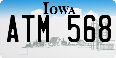 IA license plate ATM568