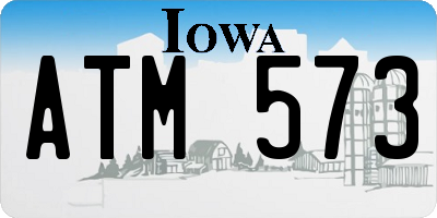IA license plate ATM573