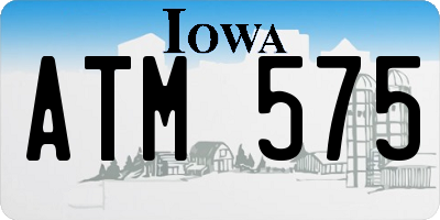 IA license plate ATM575