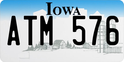 IA license plate ATM576