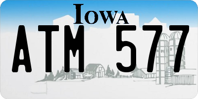 IA license plate ATM577