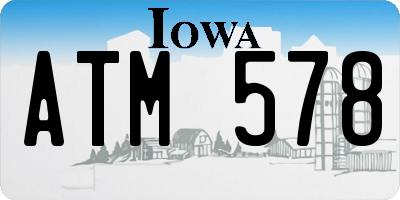 IA license plate ATM578