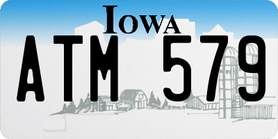 IA license plate ATM579