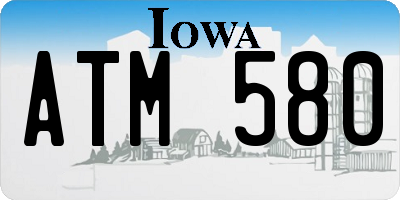 IA license plate ATM580