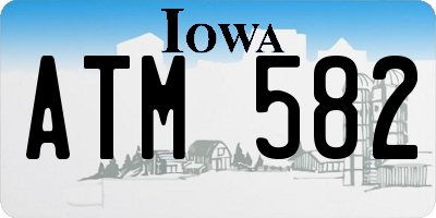 IA license plate ATM582