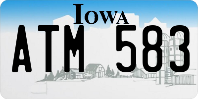 IA license plate ATM583