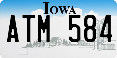 IA license plate ATM584