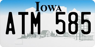 IA license plate ATM585