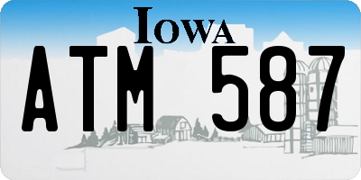 IA license plate ATM587