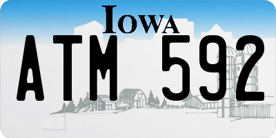 IA license plate ATM592
