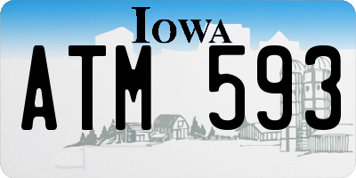 IA license plate ATM593