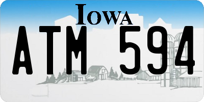 IA license plate ATM594