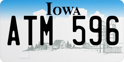 IA license plate ATM596