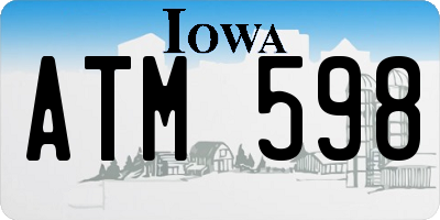 IA license plate ATM598