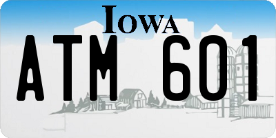 IA license plate ATM601