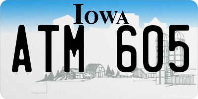 IA license plate ATM605