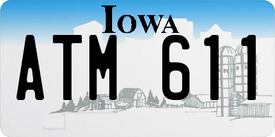 IA license plate ATM611
