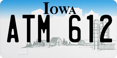 IA license plate ATM612