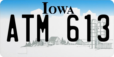 IA license plate ATM613