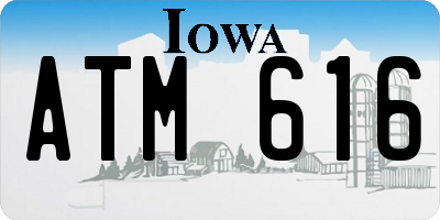 IA license plate ATM616