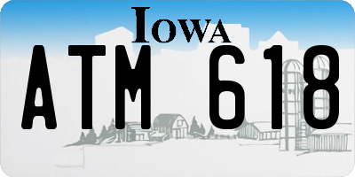 IA license plate ATM618