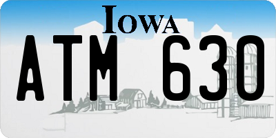 IA license plate ATM630