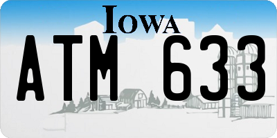 IA license plate ATM633