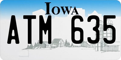 IA license plate ATM635