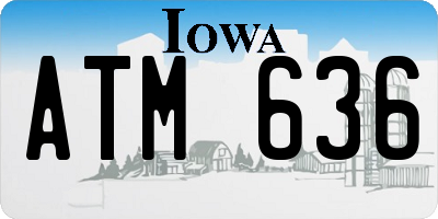 IA license plate ATM636