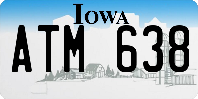 IA license plate ATM638