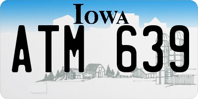 IA license plate ATM639