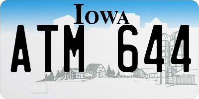 IA license plate ATM644
